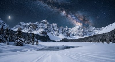 雪山静夜
